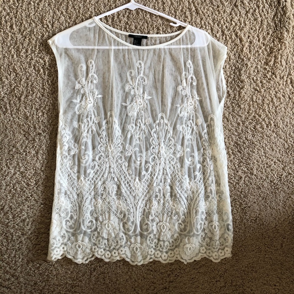Sheer lace top